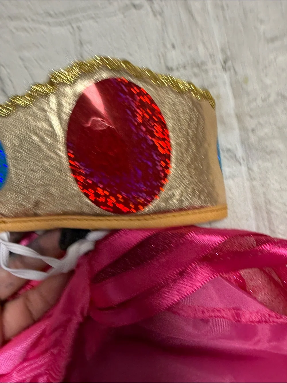 Pet Warrior  PRINCESS Pet Costume Dress with Gold Crown.